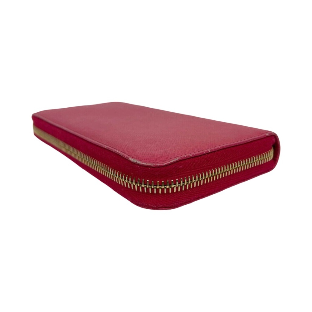 ✨PRADA Peonia Pink Saffiano Leather long Zip Wallet EUC - Picture 4 of 9